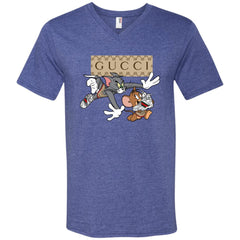 Gucci Tom And Jerry Cartoon T-shirt Men V-Neck T-Shirt Men V-Neck T-Shirt - parenttees