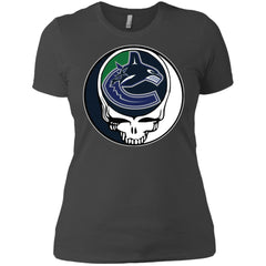 Vancouver Canucks Grateful Dead Steal Your Face Hockey Nhl Shirts Women Cotton T-Shirt Women Cotton T-Shirt - parenttees