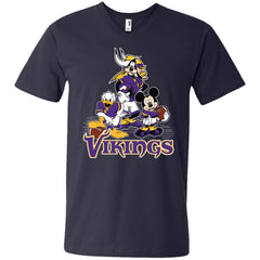 Mickey Mouse Minnesota Vikings American Football Nfl Sports Shirt Men V-Neck T-Shirt Men V-Neck T-Shirt - parenttees