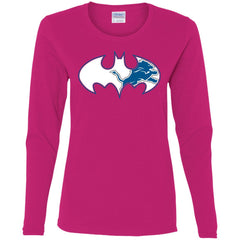 We Are The Detroit Lions Batman Nfl Mashup Women Long Sleeve Shirt Women Long Sleeve Shirt - parenttees