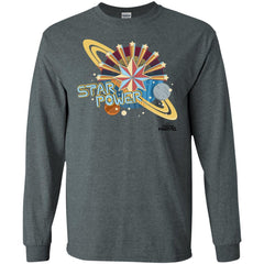 Captain Marvel Star Power Retro Style Men Long Sleeve Shirt Men Long Sleeve Shirt - parenttees