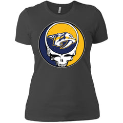 Nashville Predators Grateful Dead Steal Your Face Hockey Nhl Shirts Women Cotton T-Shirt Women Cotton T-Shirt - parenttees