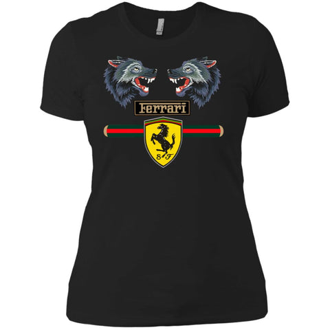 Gucci Ferrari Shirt Women Cotton T-Shirt Black / X-Small Women Cotton T-Shirt - parenttees