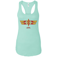 Marvel Captain Marvel Retro Red Yellow Logo Women Tank Top Women Tank Top - parenttees