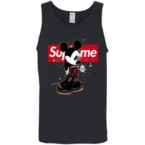 Supreme Mickey Babe Cute Love T-shirt Men Cotton Tank Black / X-Small Men Cotton Tank - parenttees