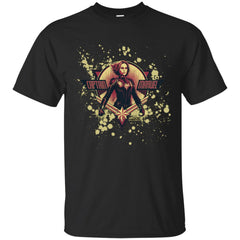 Captain Marvel Cracked Paint Splatter Logo Men Cotton T-Shirt Men Cotton T-Shirt - parenttees