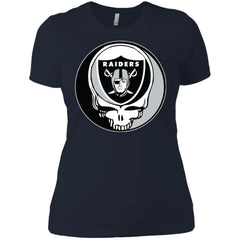 Oakland Raiders Grateful Dead Steal Your Face Football Nfl Shirts Women Cotton T-Shirt Women Cotton T-Shirt - parenttees