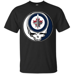 Winnipeg Jets Grateful Dead Steal Your Face Hockey Nhl Shirts Men Cotton T-Shirt