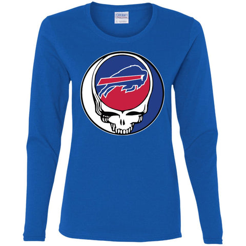 Buffalo Bills Grateful Dead Steal Your Face Football Nfl Shirts Women Long Sleeve Shirt Royal / S Women Long Sleeve Shirt - parenttees