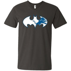 We Are The Detroit Lions Batman Nfl Mashup Men V-Neck T-Shirt Men V-Neck T-Shirt - parenttees