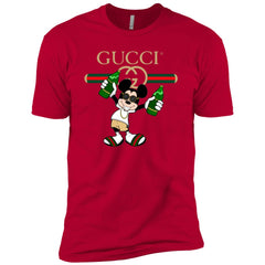 Gucci Mickey Mouse Drink Beer T-shirt Men Short Sleeve T-Shirt Men Short Sleeve T-Shirt - parenttees