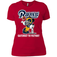 Los Angeles Rams Gateway To Victory Super Bowl 2019 Mickey Mouse Football Nfl Women Cotton T-Shirt Women Cotton T-Shirt - parenttees