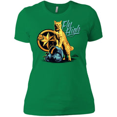 Captain Marvel Symbol Goose Fly High Women Cotton T-Shirt Women Cotton T-Shirt - parenttees