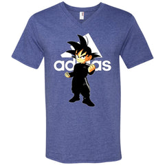 Goku Treding Adidas White T-shirt Men V-Neck T-Shirt Men V-Neck T-Shirt - parenttees