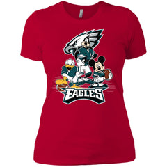 Mickey Mouse Philadelphia Eagle American Football Nfl Sports Shirt Women Cotton T-Shirt Women Cotton T-Shirt - parenttees