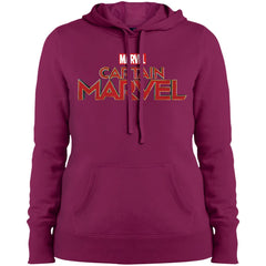 Marvel Captain Marvel Movie Logo Red Women Hooded Sweatshirt Women Hooded Sweatshirt - parenttees