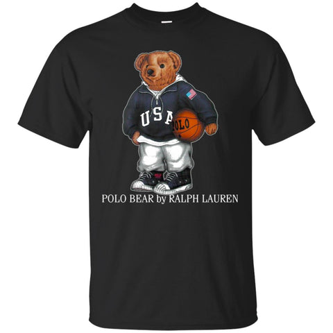 Polo Bear Ralph Lauren Shirt Men Cotton T-Shirt Black / S Men Cotton T-Shirt - parenttees