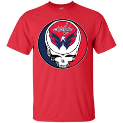 Washington Capitals Grateful Dead Steal Your Face Hockey Nhl Shirts Men Cotton T-Shirt