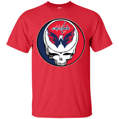 Washington Capitals Grateful Dead Steal Your Face Hockey Nhl Shirts Men Cotton T-Shirt Men Cotton T-Shirt - parenttees