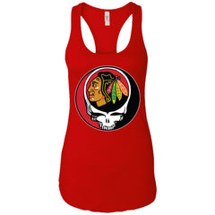 Chicago Blackhawks Grateful Dead Steal Your Face Hockey Nhl Shirts Women Tank Top Women Tank Top - parenttees