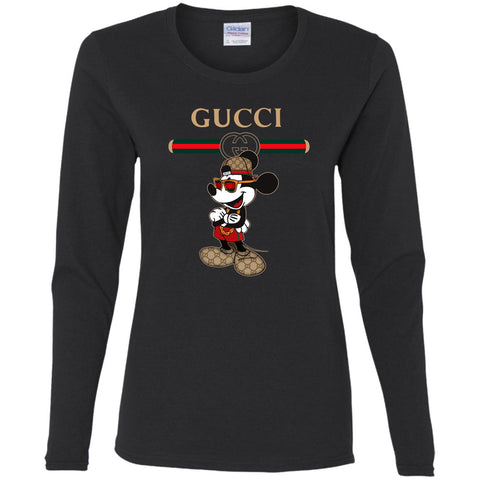 Gucci Mickey New Trending T-shirt Women Long Sleeve Shirt Black / S Women Long Sleeve Shirt - parenttees