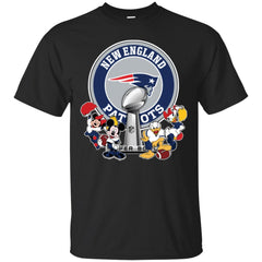 New England Patriots Super Bowl 2019 Mickey Minnie Mouse Donald Daisy Duck Football Nfl Men Cotton T-Shirt Men Cotton T-Shirt - parenttees