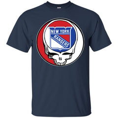 New York Rangers Grateful Dead Steal Your Face Hockey Nhl Shirts Men Cotton T-Shirt Men Cotton T-Shirt - parenttees