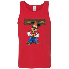 Louis Vuitton Mickey Mouse Cartoon T-shirt Men Cotton Tank Men Cotton Tank - parenttees