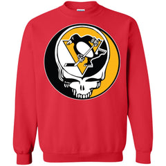 Pittsburgh Penguins Grateful Dead Steal Your Face Hockey Nhl Shirts Crewneck Pullover Sweatshirt Crewneck Pullover Sweatshirt - parenttees