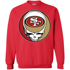 San Francisco 49ers Grateful Dead Steal Your Face Football Nfl Shirts Crewneck Pullover Sweatshirt Crewneck Pullover Sweatshirt - parenttees