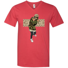 Gucci Gang Hiphop T-shirt Men V-Neck T-Shirt Men V-Neck T-Shirt - parenttees