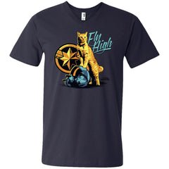 Captain Marvel Symbol Goose Fly High Men V-Neck T-Shirt Men V-Neck T-Shirt - parenttees