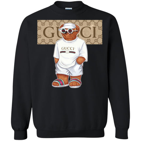 Best Life Gucci Bear T-shirt Crewneck Pullover Sweatshirt Black / S Crewneck Pullover Sweatshirt - parenttees