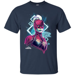 Marvel Captain Marvel Space Glow Neon Men Cotton T-Shirt