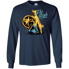 Captain Marvel Symbol Goose Fly High Men Long Sleeve Shirt Men Long Sleeve Shirt - parenttees