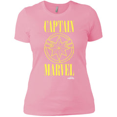 Captain Marvel Yellow Paint Drip Logo Women Cotton T-Shirt Women Cotton T-Shirt - parenttees