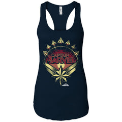 Captain Marvel Yellow Red Plane Flight Logo Women Tank Top Women Tank Top - parenttees