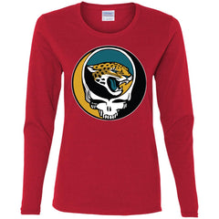 Jacksonville Jaguars Grateful Dead Steal Your Face Football Nfl Shirts Women Long Sleeve Shirt Women Long Sleeve Shirt - parenttees