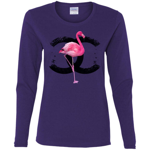 Chanel Logo T-shirt Women Long Sleeve Shirt Purple / S Women Long Sleeve Shirt - parenttees