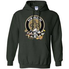 Nfl – New Orleans Saints Super Bowl 2019 Mickey Mouse Minnie Mouse Donald Duck Daisy Duck Football Pullover Hoodie Sweatshirt Pullover Hoodie Sweatshirt - parenttees