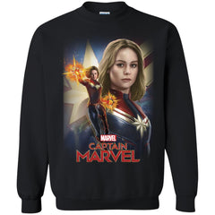 Marvel Captain Marvel Powers Portrait Crewneck Pullover Sweatshirt Crewneck Pullover Sweatshirt - parenttees