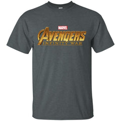 Marvel Avengers Infinity War Golden Logo Men Cotton T-Shirt Men Cotton T-Shirt - parenttees