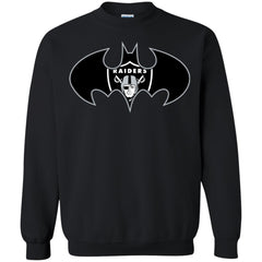 We Are The Oakland Raiders Batman Nfl Mashup Crewneck Pullover Sweatshirt Crewneck Pullover Sweatshirt - parenttees