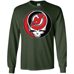 New Jersey Devils Grateful Dead Steal Your Face Hockey Nhl Shirts Men Long Sleeve Shirt Men Long Sleeve Shirt - parenttees