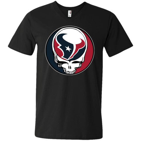 Houston Texans Grateful Dead Steal Your Face Football Nfl Shirts Men V-Neck T-Shirt Black / S Men V-Neck T-Shirt - parenttees