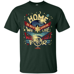 Captain Marvel Home Is What We Fight For Men Cotton T-Shirt Men Cotton T-Shirt - parenttees