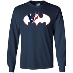 We Are The Houston Texans Batman Nfl Mashup Men Long Sleeve Shirt Men Long Sleeve Shirt - parenttees