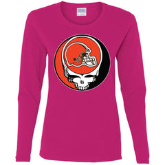 Cleveland Browns Grateful Dead Steal Your Face Football Nfl Shirts Women Long Sleeve Shirt Women Long Sleeve Shirt - parenttees