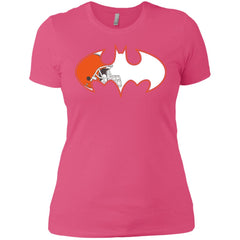 We Are The Cleveland Browns Batman Nfl Mashup Women Cotton T-Shirt Women Cotton T-Shirt - parenttees