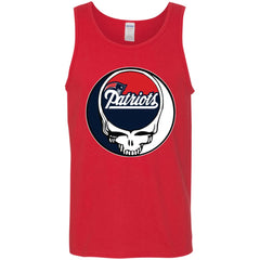 New England Patriots Grateful Dead Steal Your Face Football Nfl Shirts Men Cotton Tank Men Cotton Tank - parenttees